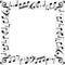 Music notes square box border