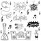 Music pack doodles collection stock