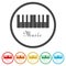 Music piano keyboard sign. Vector illustration.