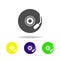 music plate multicolored icons. Element of music icon. Signs and symbols collection icon for websites, web design, mobile app, UI,