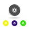 music plate multicolored icons. Element of music icon. Signs and symbols collection icon for websites, web design, mobile app, UI,