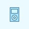 music player field outline icon. Element of 2 color simple icon. Thin line icon for website design and development, app