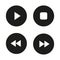 Music player navigation icons set