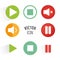 Music player themed icon set.