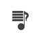 Music playlist vector icon