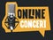 Music poster with a microphone for online concert