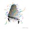 Music poster - Piano with confetti / Music Background