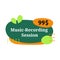 Music recording session price at emblem stmbol