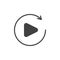 Music refresh button vector icon