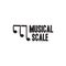 Music scale logo design template