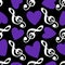 Music seamless treble clef pattern for fabrics and textiles and packaging and linens and wrapping paper