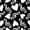 Music seamless treble clef pattern for fabrics and textiles and packaging and linens and wrapping paper