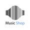 Music shop EAN barcode sound wave symbol