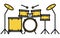 Music, simple drum icon (drummer
