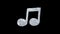 Music Song Chord Icon Shining Glitter Loop Blinking Particles .