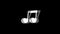 Music Song Chord icon Vintage Twitched Bad Signal Animation.