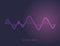 Music sound waves. Audio equalizer technology, pulse musical. Vector illustration.