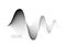 Music sound waves. Halftone vector