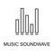 music soundwave icon. Element of simple music icon for mobile concept and web apps. Thin line music soundwave icon can be used for