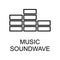 music soundwave icon. Element of simple music icon for mobile concept and web apps. Thin line music soundwave icon can be used for