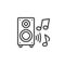 Music speaker line icon