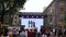 Music stage and crowd of people on wine festival in Armenia. Summertime