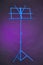 Music Stand Blue Isolated On Purple