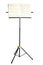 Music stand with piano notes isolated