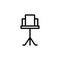 Music stand, score icon. Simple line, outline vector elements of cultural activities icons for ui and ux, website or mobile