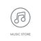 Music store linear icon. Modern outline Music store logo concept