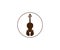 Music, string, violin icon. Vector illustration, flat design.