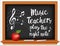 Music Teachers Play the Right Note Chalkboard