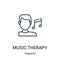 music therapy icon vector from theraphy collection. Thin line music therapy outline icon vector illustration