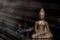 Music therapy. Spiritual, New Age, and religious music. Bronze buddha meditatin