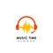 music time logo design. sound wave logo design. music logo icon