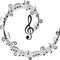 Music. Treble clef and notes for your design.
