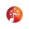 Music tree logo design.