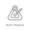 music Triangle linear icon. Modern outline music Triangle logo c