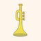 Music trumpet theme elements vector,eps