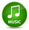 Music (tune icon) elegant green round button