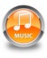 Music (tune icon) glossy orange round button