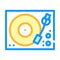 music turntable color icon vector illustration color