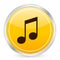 Music yellow circle icon
