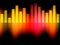 Music yellow red equalizer. Vector illustration.
