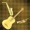 Musical background guitar, saxophone and trumpet