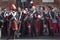 Musical band. Italian Carabinieri musicians waiting for their performance.