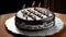musical birthday Chocolate cake adorned with edible musical notes, and a topper resembling a conductor\\\'s baton