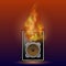 Musical Black Speaker and Firre Flame