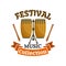 Musical drums. Music festival emblem