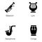 Musical Equipment glyph Vectors Pack